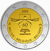 Belgian Commemorative Coin 2008, Human Krights