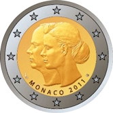 Monaco Commemorative Coin 2011 - Wedding Albert II and Charlene