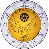 Portuguese Commemorative Coin 2014 - Carnation Revelution