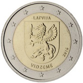 Latvian Commemorative Coin 2016 - Vidzeme