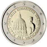Vatican Commemorative Coin 2016 - 200  Years  founding of Vatican Gendarmeria