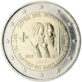 Vatican Commemorative Coin 2017 - 1950 years deaths of St. Peter and Paul the Apostle