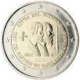 Vatican Commemorative Coin 2017 - 1950 years deaths of St. Peter and Paul the Apostle