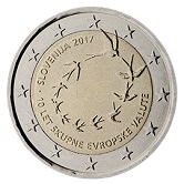 Slovenian Commemorative Coin 2017 - 10 years euro
