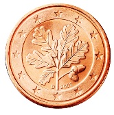 German Euro Coins German 1 Cent Coin