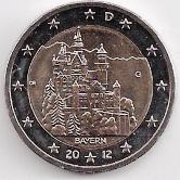 German Commemorative Coin 2012 - Bayern .Schloss Neuschwanstein Bavaria