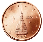 Italian 2 cent coin