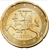 Lithuanian 20 cent coin