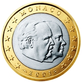 1 Euro Euro MONACO 2001, Chevalier - COLLECTION MONNAIE EURO