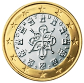 Portuguese 1 Euro €  coin