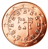 Portuguese 5 cent coin