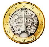 Slovakian 1 Euro €  coin