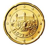 Slovakian 20 cent coin