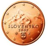 Slovakian 1 cent coin