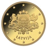 Latvian 10 cent coin