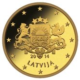Latvian 50 cent coin