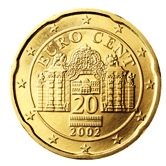 Austrian 20 cent coin