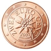 Austrian 2 cent coin