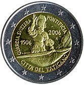 Vatican Commemorative Coin 2006 - Anniversary founding of the Swiss Guard