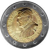 Vatican Commemorative Coin 2007 - 80th birthday Pope Benedict XVI