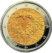 Finnish Commemorative Coin 2008 - human rights