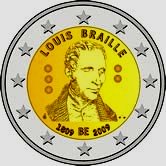Belgian Commemorative Coin 2009 - Braille