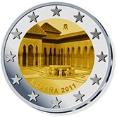 Spanish Commemorative Coin 2011 - Patio de los Leones Alhambra Grenada