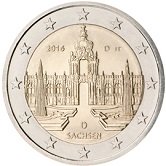 German Commemorative Coin 2016 - Sachsen