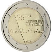 Slovenian Commemorative Coin 2016 - 25 years independence