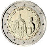 Vatican Commemorative Coin 2016 - 200  Years  founding of Vatican Gendarmeria
