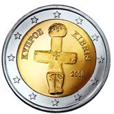 Cyprus 2 Euro €  coin - cypriot idol of pomos