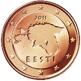 Estonian 1 cent coin