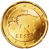 Estonian 20 cent coin