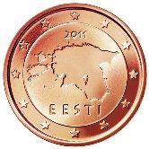 Estonian 2 cent coin