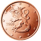 Finnish 2 cent coin