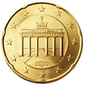 German 20 cent coin