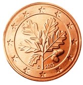 German 5 cent coin