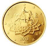 Italian 50 cent coin