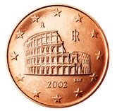 Italian 5 cent coin