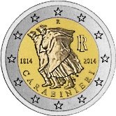 Italian Commemorative Coin 2014 - 200th anniversary Carbinieri