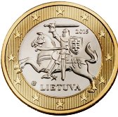 Lithuanian 1 Euro €  coin